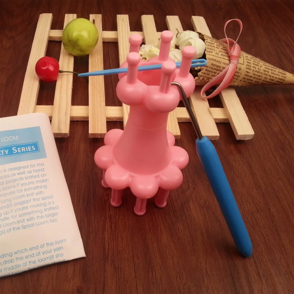 

Free Shipping Plastic double-head knitting loom Rope Weaving Tool Easy Rope Weaving handmade crafts needlework