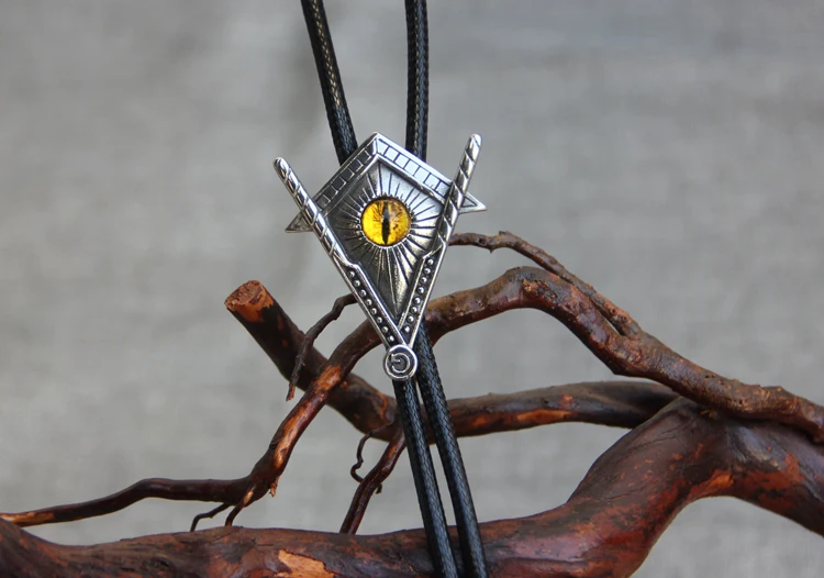 Original designer bolotie stainless steel resin eye bolo tie for men personality neck tie fashion accessory