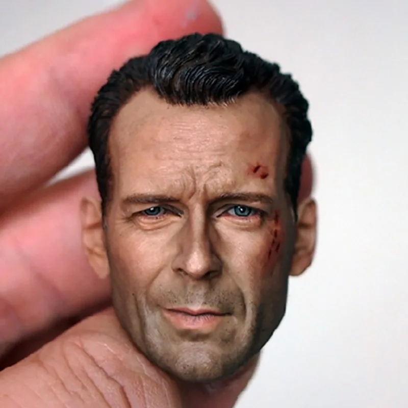 

1/6 Scale Movie Star Bruce Willis Wounded Version Old Man Male Boy Head Sculpt Head Carving Headplay for 12" Action Figure