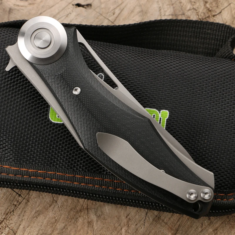 Складной нож Green thorn made Dark Flipper титановое лезвие D2 рукоятка G10 Походный для