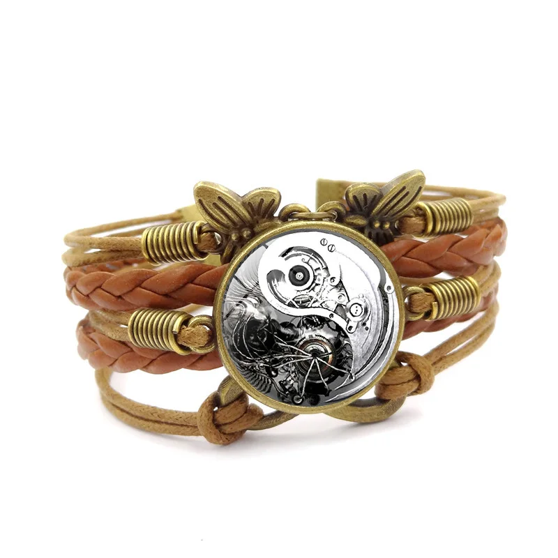 XUSHUI XJ стимпанк механическое снаряжение Инь Ян тайчи стеклянный кабошон