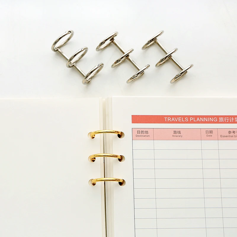 2 шт./лот Переплетное кольцо для книг с металлическим покрытием откидной крышкой