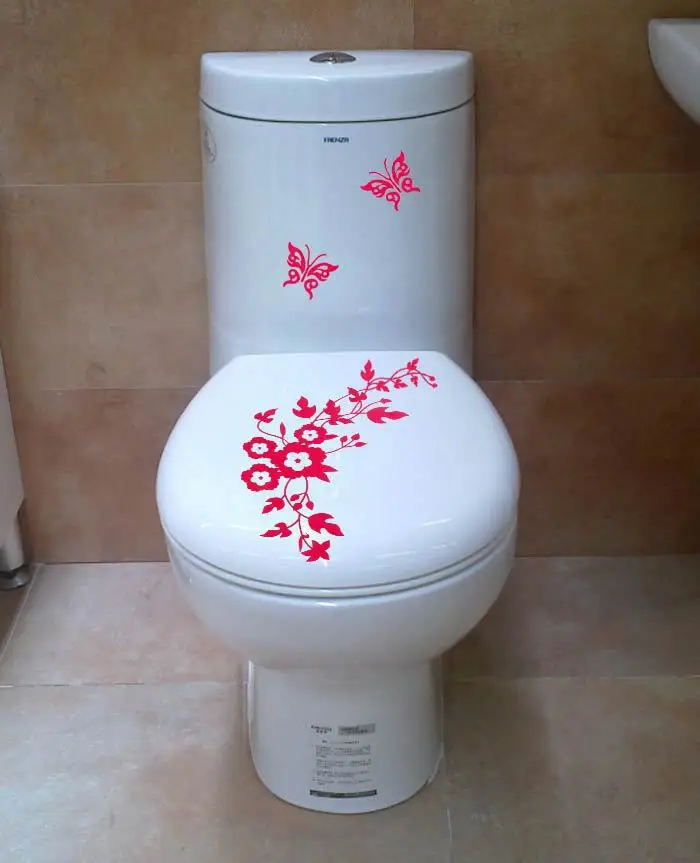 Multi-color Carved Butterfly Vine Toilet Stickers Wall Living Room Decoration Hot Sale | Дом и сад