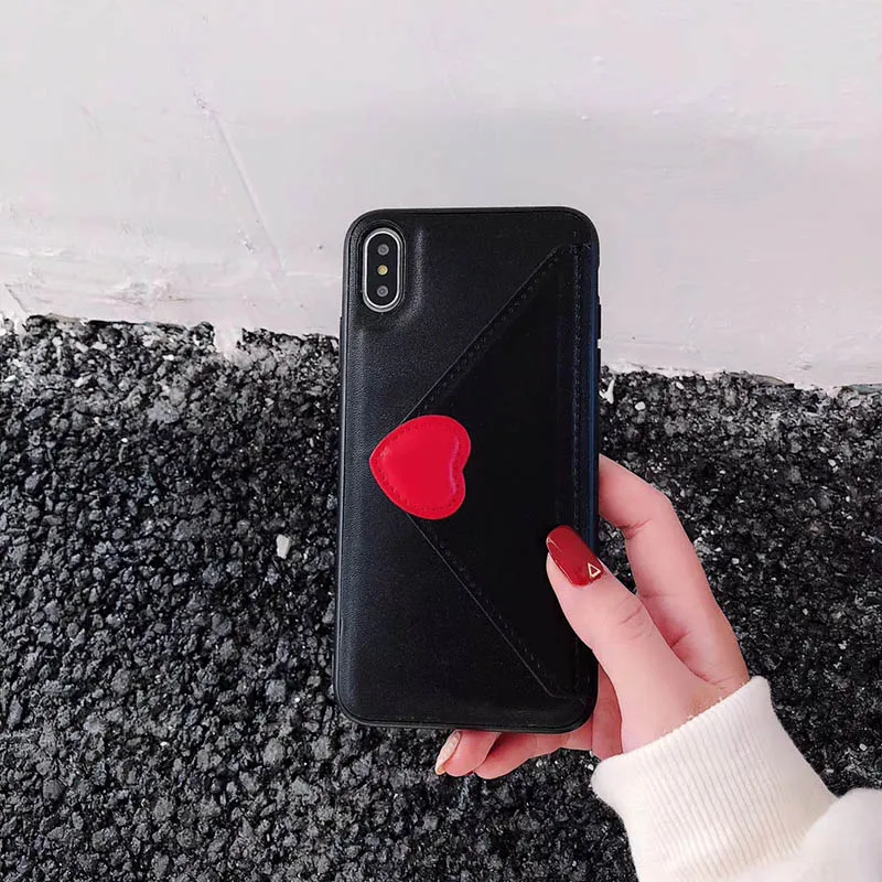 Элитный бренд Прекрасный Сердце Кожа модные милые розовые чехол для iPhone 7 плюс 8 6 6s X XS Max XR телефон секрет