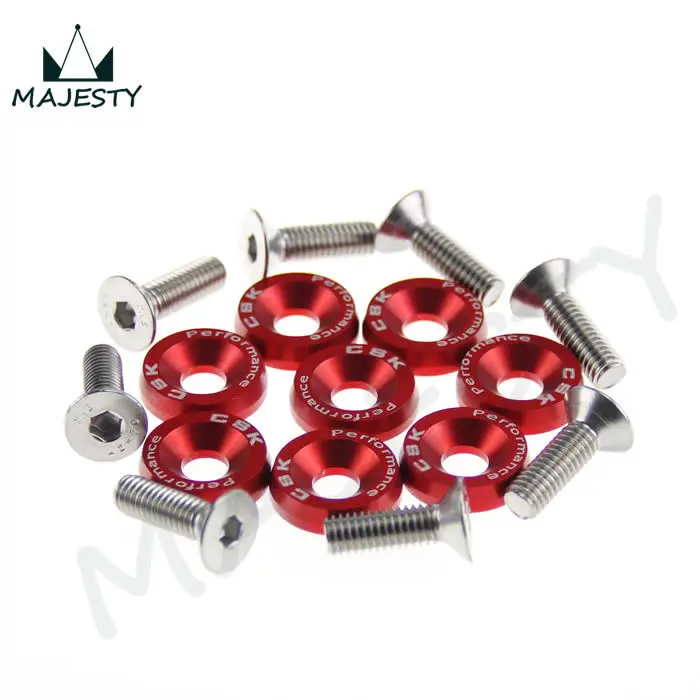 16 шт. M6 ширина зеркальный бампер крыло Омыватель анодированный алюминий