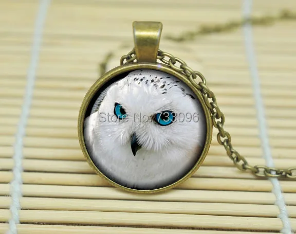 10pcs Owl pendant necklace jewelry nature glass cabochon A0639 | Украшения и аксессуары