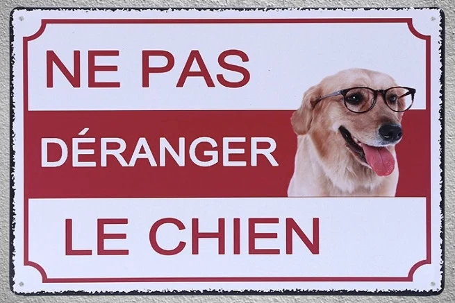

1 pc Ne pas derenger le chien trespassing jardin Tin Plate Sign wall plaques man cave Decoration Art Dropshipping Poster metal