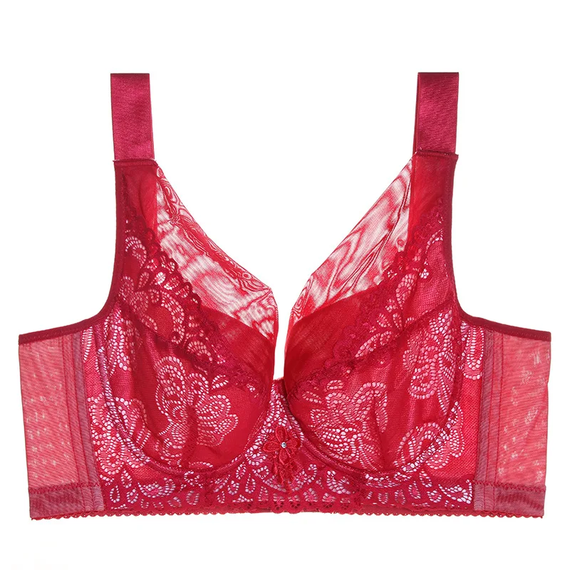 

Sexy Large Bras For Women Lace Bra Lingerie Seamless Underwear Large Size Ultra-thin Brassiere DEF Cup Bralette 6 Colors