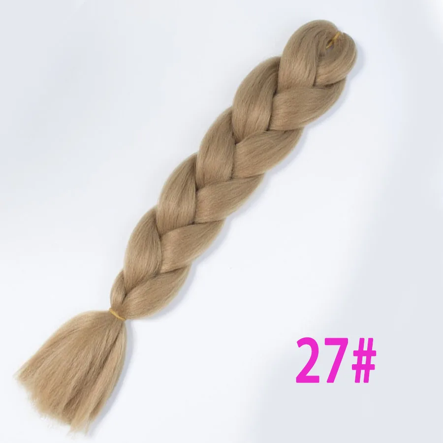 VERVES плетеные волосы, 1 шт., 24 дюйма, вязанные крючком огромные косички, 100 г/шт., синтетические, Омбре, Жаростойкие Волокна, волосы для наращивания, розовые - Цвет: T1B/зеленый