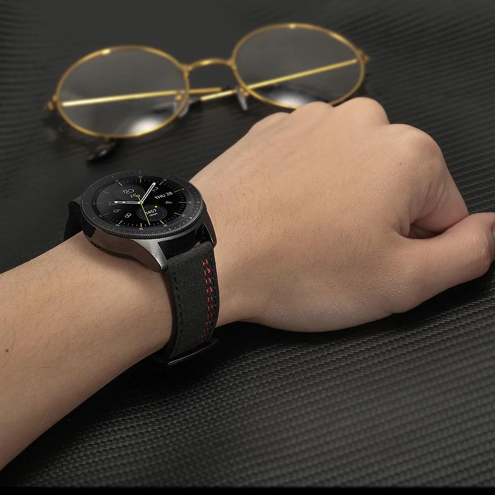 Ремешок Bandream из натуральной кожи для Samsung Galaxy Watch 42 мм/Active Active2 40 мм 44 быстросъемный