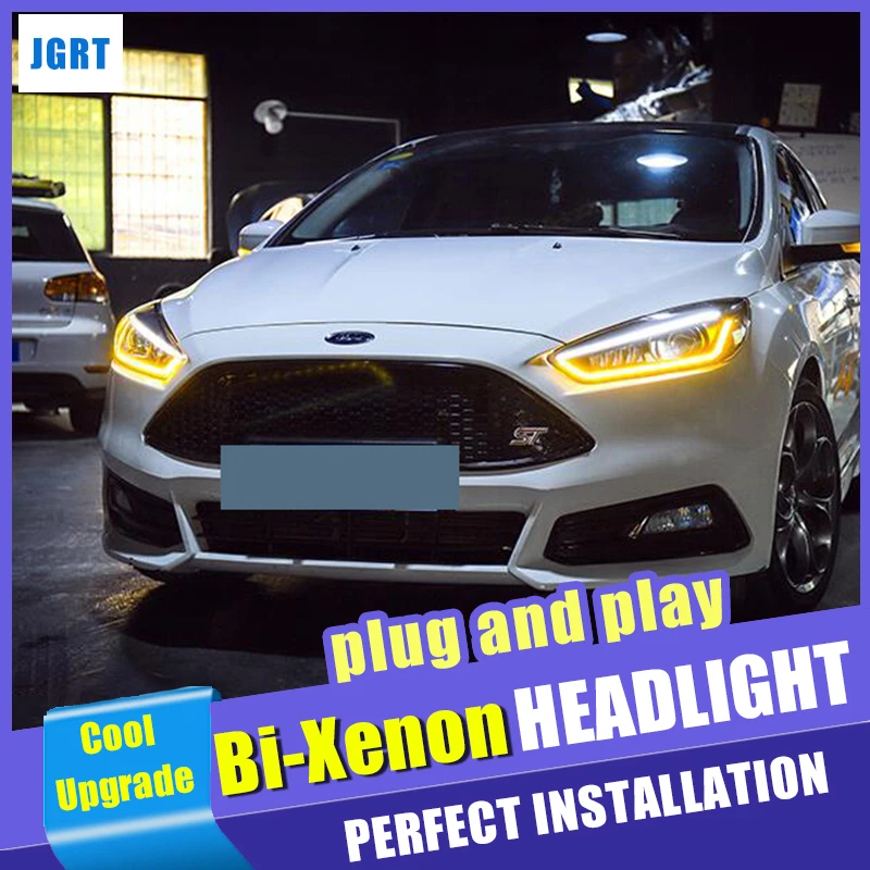 Новый дизайн для головных ламп ford focus 2015 2018 комплект биксеноновых линз