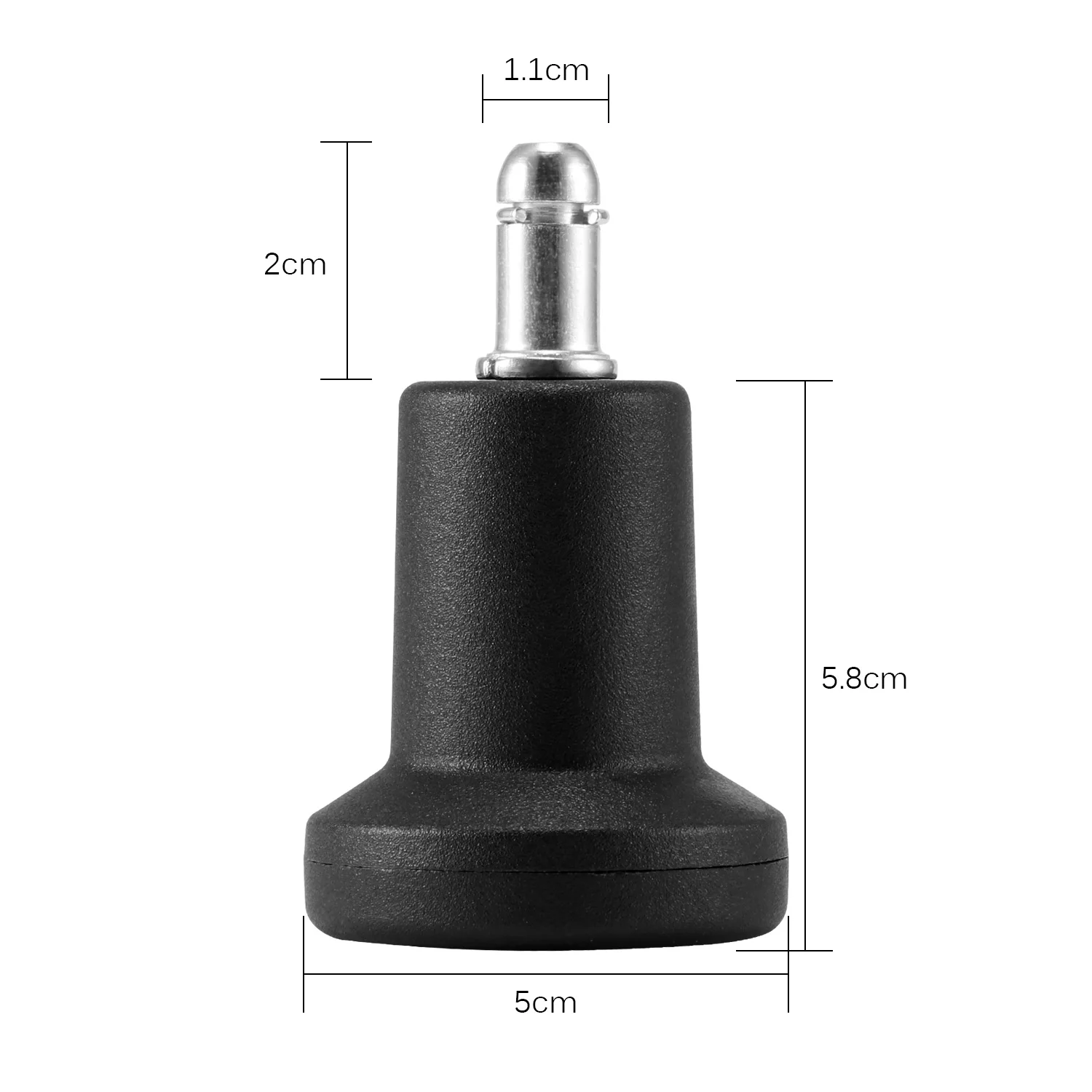 

Replacement Office Chair or Stool High Profile Bell Glides, Stationary Foot Glide, with Separate Sponge PadsInsert foot pad