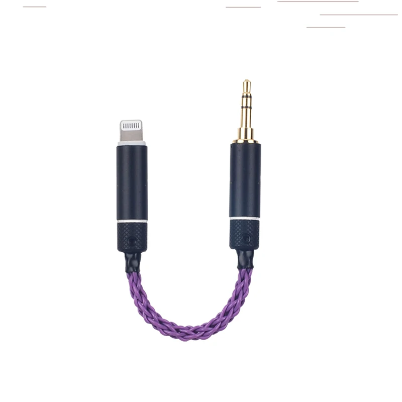 HiFi адаптер OKCSC для iPhone штекер lightning 2 5 мм 4 сбалансированный папа разъем 3 аудио 8