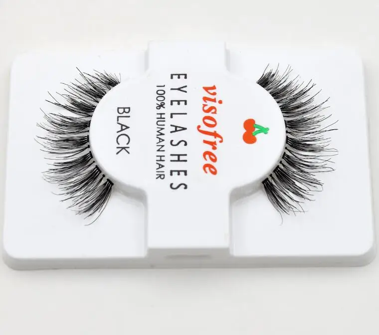Накладные ресницы ручной Средства ухода для век Lashes Natural Накладные ресницы Человеческие волосы Vegan Cilios ресницы maquiagem Макияж profissional - Длина: V15