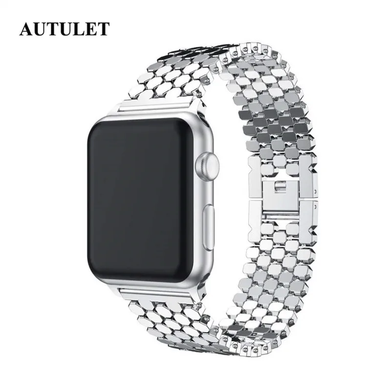 Ремешок для apple watch из нержавеющей стали ремешок ММ мужчин женщин 42 мм 38 bling