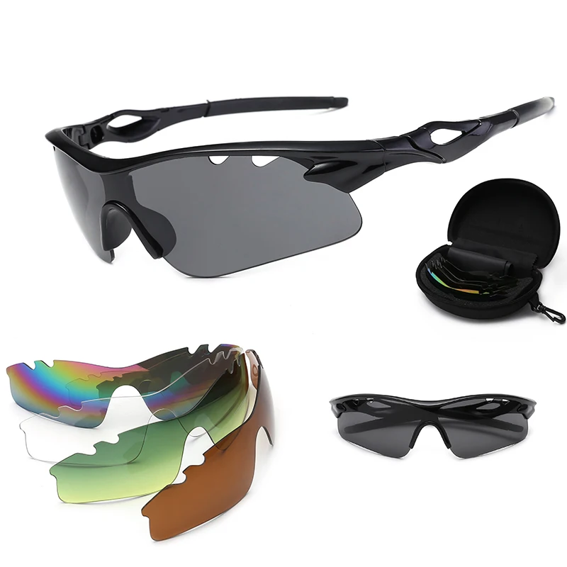 

Bicycle bike photochromic cycling glasses sunglasses man women 5 lenses UV400 cycling lenses eyeware goggles glasses for bicycle