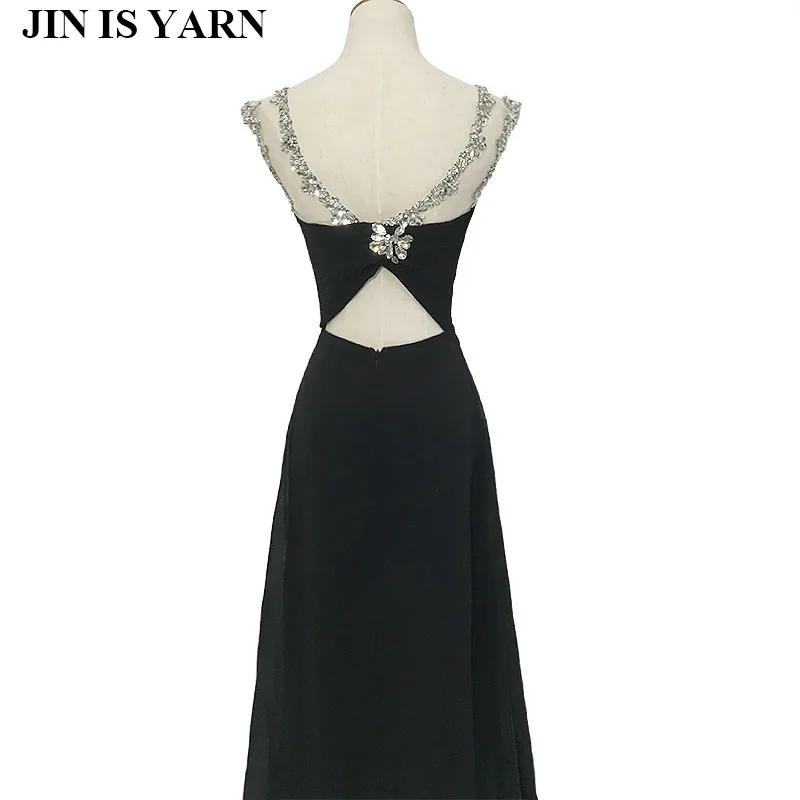 Черное модное сексуальное платье на спине с длинным рукавом 2017|dress long black|real dressback