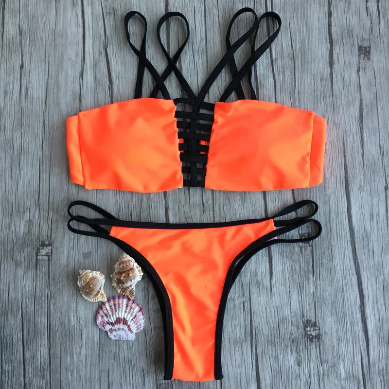 Бикини купальник 2018 два предмета Раздельные Костюмы полые купальники