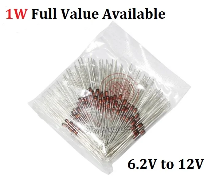 50 шт. Диод Zener 6v1 1N4740A/10 в 1N4741A/11 1N4742A/12 В 1N4735A/6V2 1N4736A/6V8 1N4737A/7V5 1N4738A/8V2 1n47v2 1n474747v1 1V2 1V2/39v2