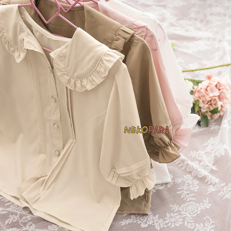 Милая женская шифоновая рубашка винтажная блузка со складками гармошкой