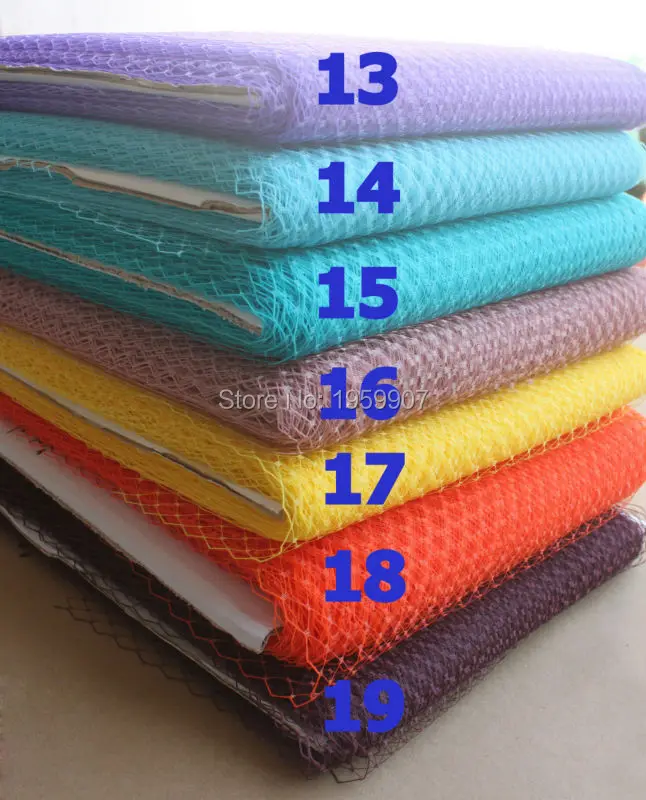 

White 9"(22cm) Birdcage Veils Veiling 100yard