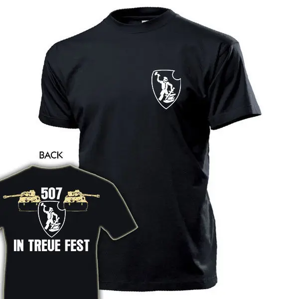 

2019 Hot sale Fashion T shirt sPzAbt 507 Kommandant Tiger Panzer Schwere Panzerabteilung Wappen T Shirt Tee shirt