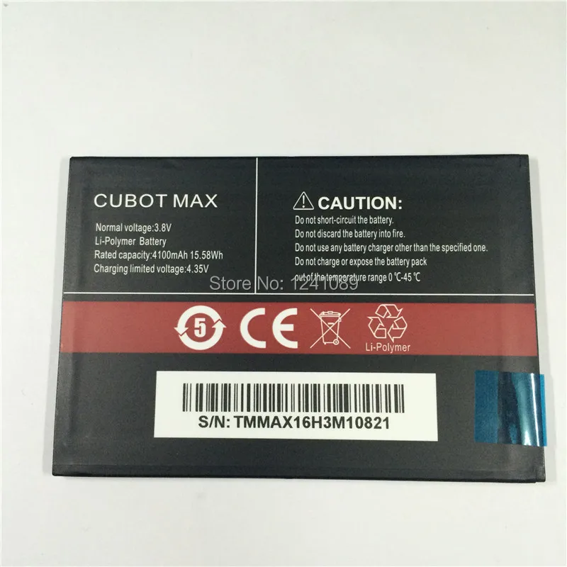 Для CUBOT MAX батарея 4100 мАч 6 0 дюйма MTK6753A Оригинальная для мобильного телефона