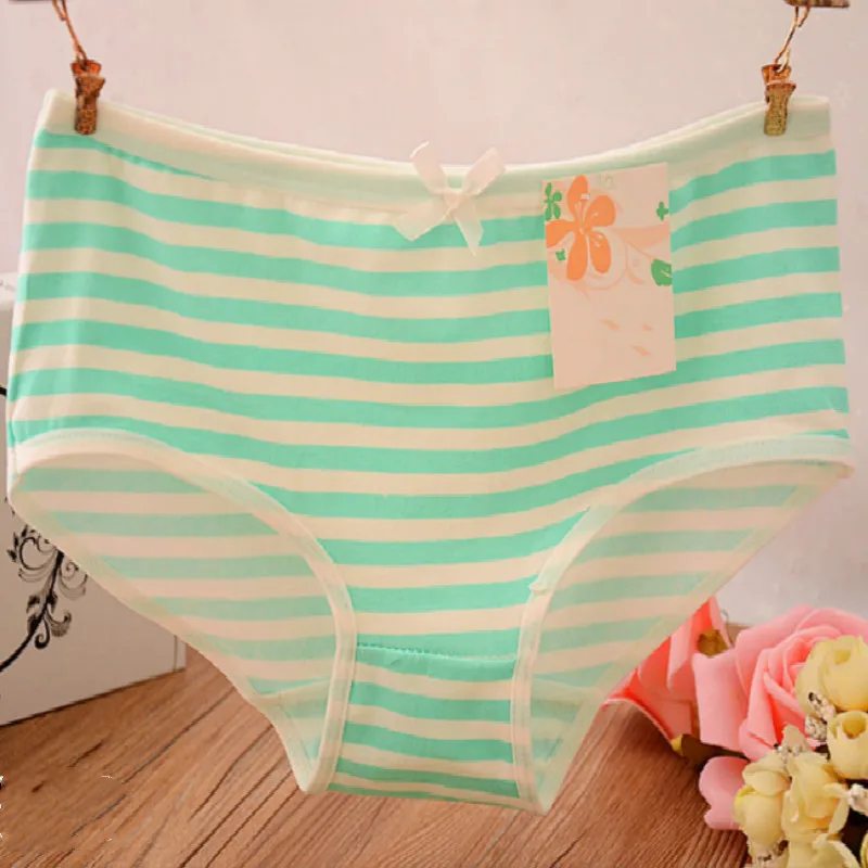 6pcs / lot хлопок молочный зеленый подросток девушка нижнее белье дамы нижнее белье короткие трусики японской корейской средней талии девушки трусики трусы для подростков детские трусы боксеры