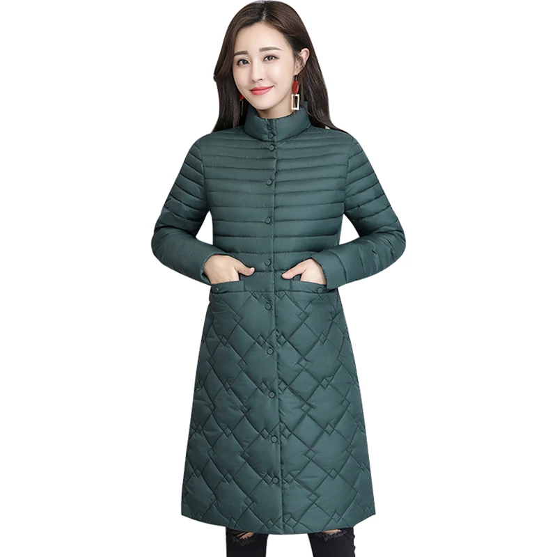 Новинка 2019 зимняя женская куртка длинная парка большого размера женские