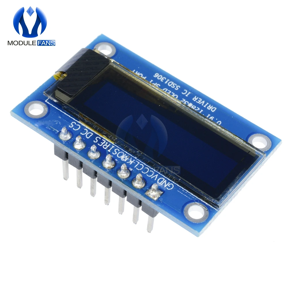 0 91 дюймовый SPI 128x32 Белый OLED ЖК дисплей DIY модуль SSD1306 Драйвер IC DC 3 V 5V для Arduino PIC