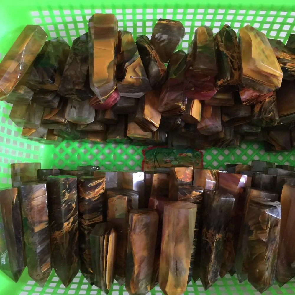 7 шт много плавления красочный кварц для лечения КРИСТАЛЛ ТОЧКА оптовая цена