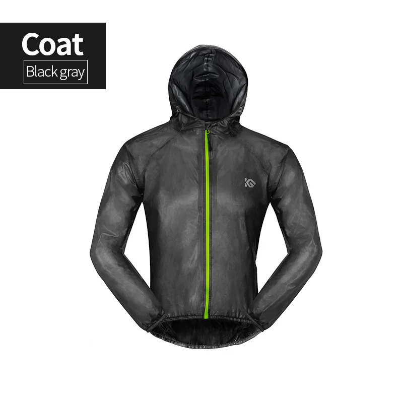 Coat Black Gray CoolChange дождевик для велосипеда из ТПУ ветрозащитная быстросохнущая велосипедная Одежда MTB велосипедная футболка многофункциональное Велосипедное снаряжение для женщин - Цвет: Coat Black Gray