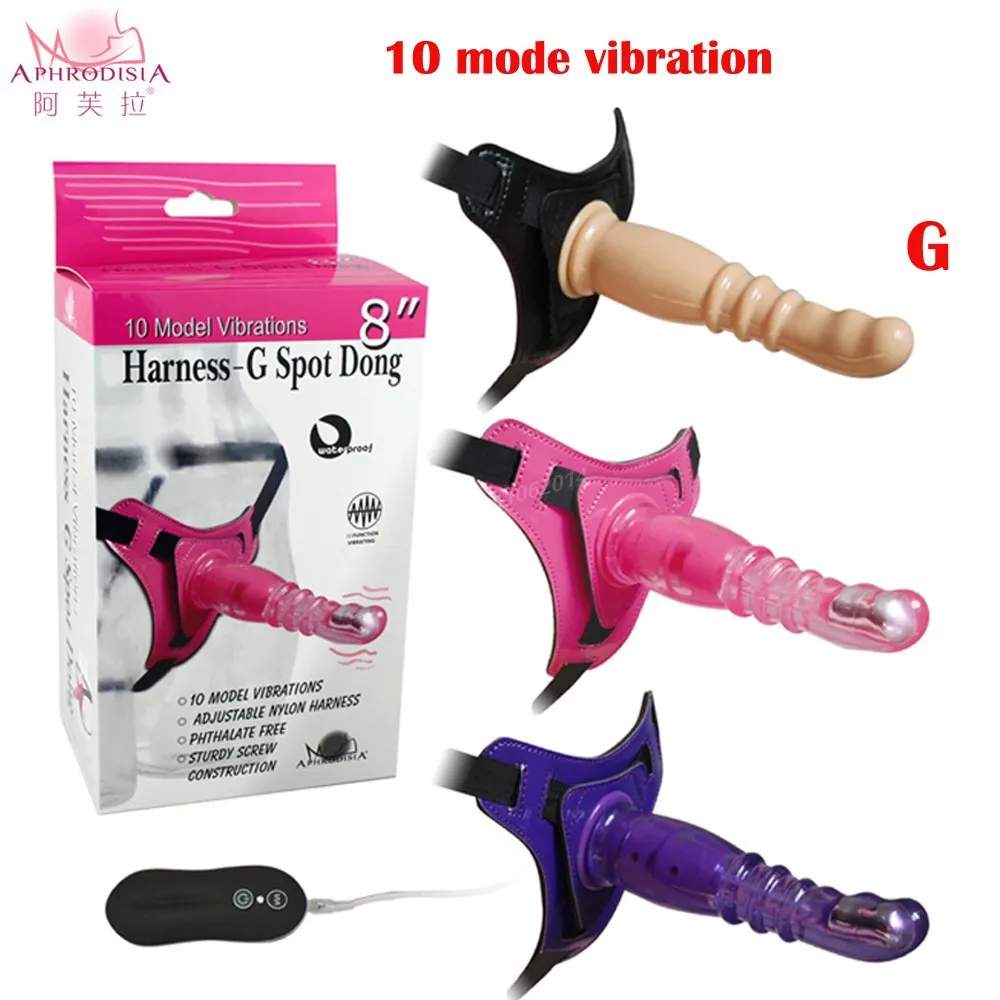 APHRODISIA G spot Dong ремень на упряжке 10 режимов Вибрация Анальная пробка упряжка секс