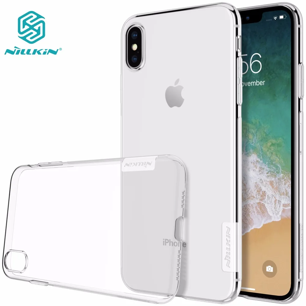 Чехол для iphone XS Max NILLKIN из ТПУ, прозрачный, мягкий чехол-накладка для iphone xs max x xr 5 s se 6