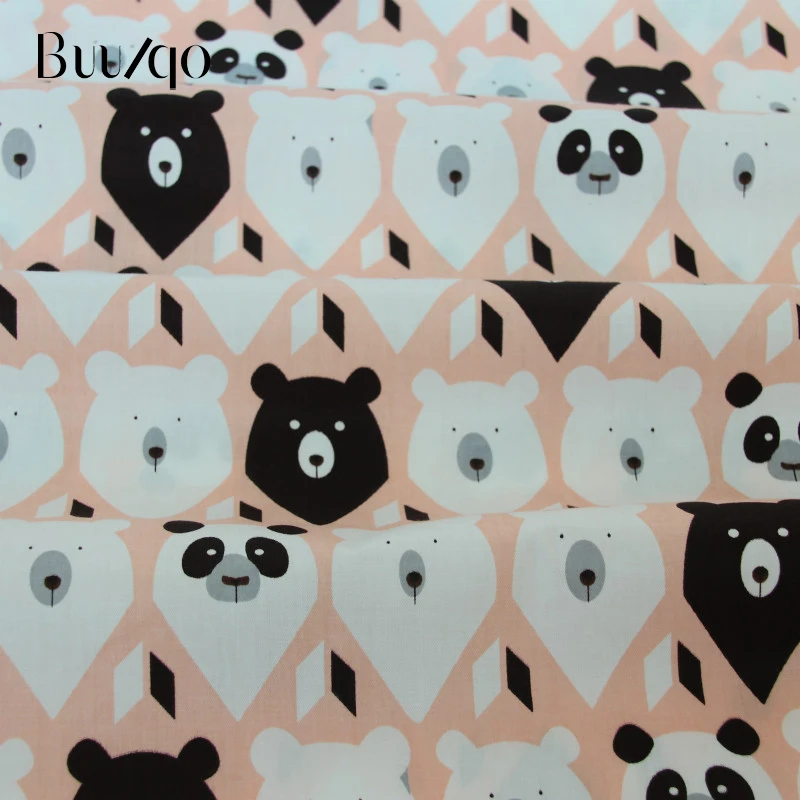 

buulqo Printed Cartoon Baby Cotton twill fabric for DIY bedding Sewing patchwork quilting cotton dress making fabrics