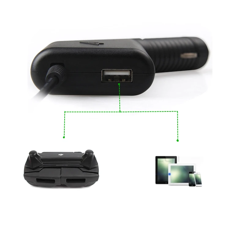 Для DJI Spark Drone автомобильное зарядное устройство с usb портом для зарядки