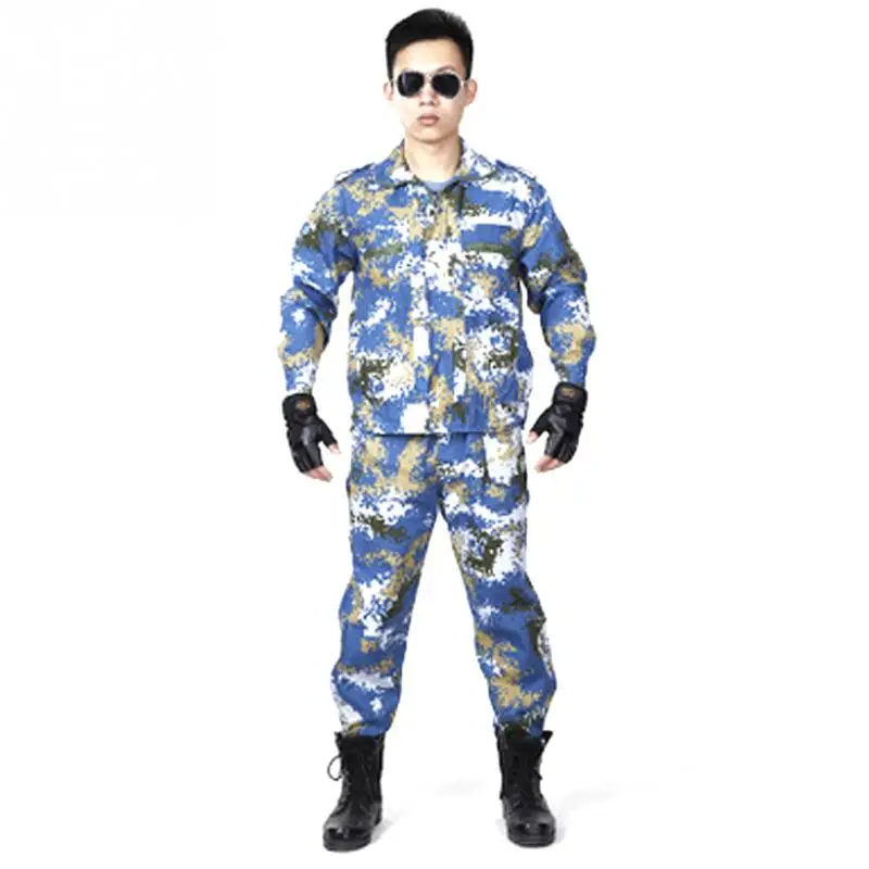 Ghillie костюм CS Камуфляжный костюм s тактическая страйкбольная Униформа джунгли Камуфляжный костюм БОЕВОЙ ОХОТНИЧИЙ комплект одежды тренировочная форма - Цвет: ocean