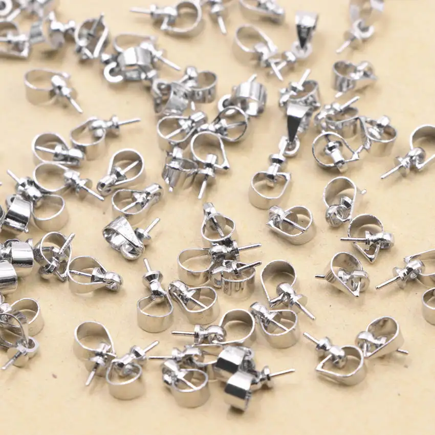 50 шт. Серебряная цветная Пряжка для рукоделия подвеска ожерелье браслет