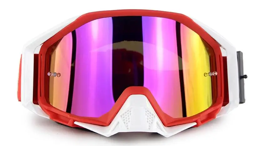 Red white Лидер продаж, оригинальные Брендовые очки Soman для мотокросса, ATV Casque, мотоциклетные очки, гоночные мотоциклетные солнцезащитные очки, велосипедные очки - Цвет: Red white