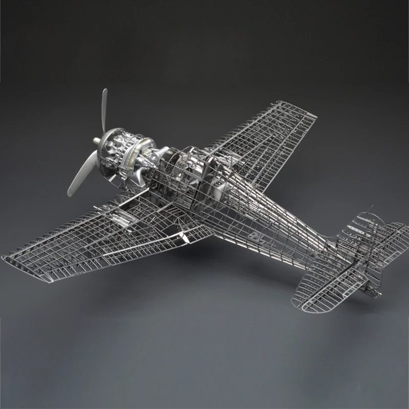 1:48 ГРУММАН F6F Hellcat Складное крыло весело 3d из металла DIY Миниатюрная модель Наборы головоломки Игрушечные лошадки дети мальчик с хобби здания