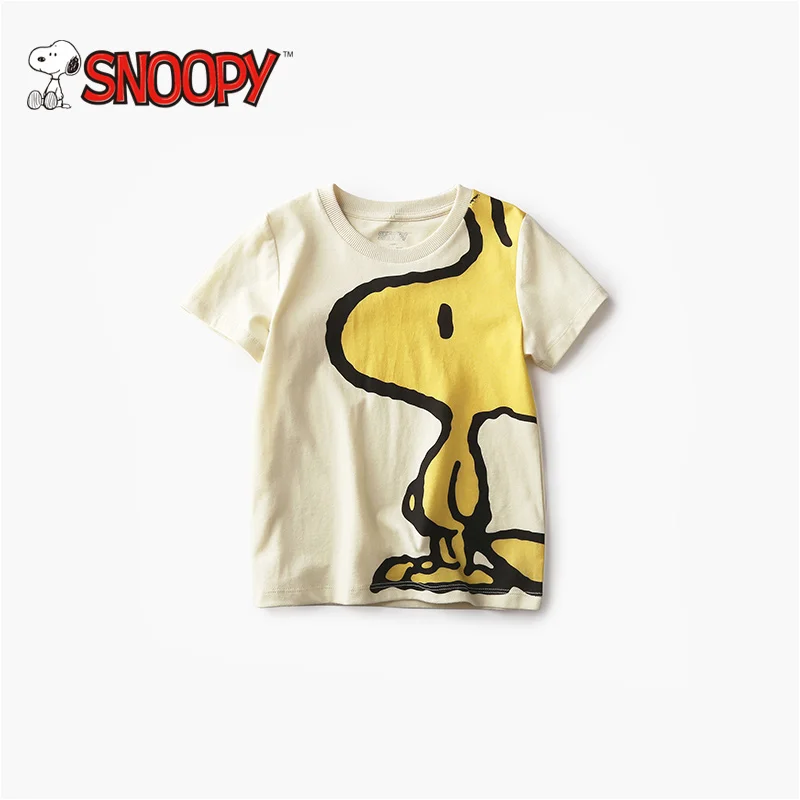Snoopy/брендовая футболка для мальчиков летняя верхняя одежда с короткими рукавами