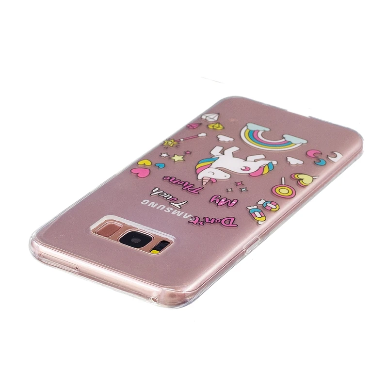 Милый чехол для Samsung Galaxy S8 Plus S4 S5 Mini J3 J5 J7 с прозрачной пандой кошкой колокольчиком