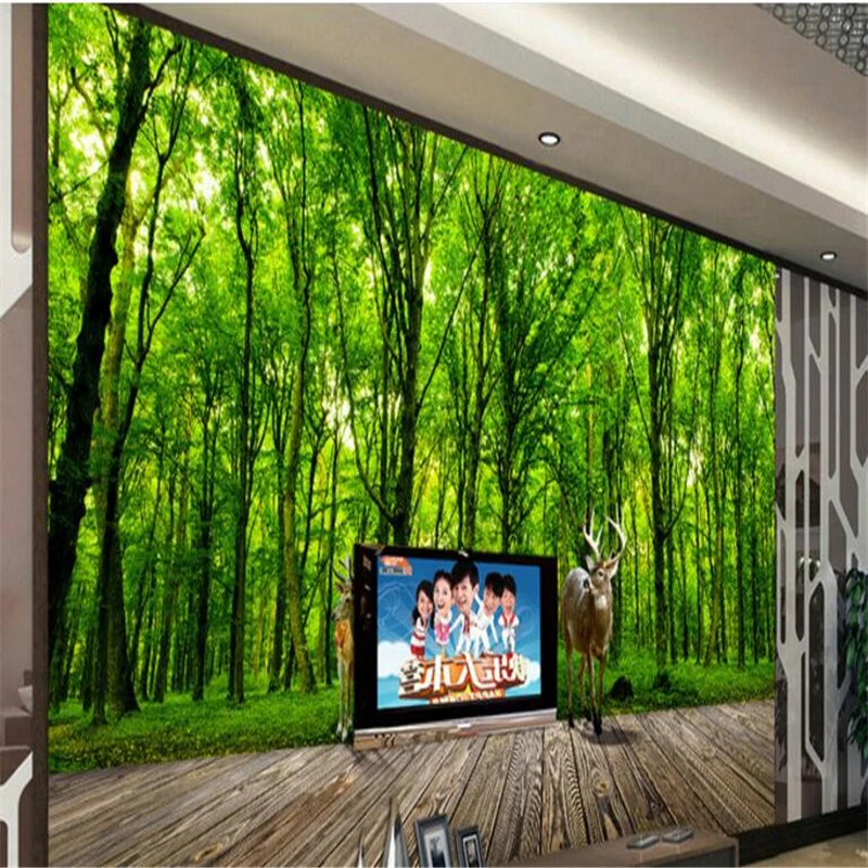 3D обои beibehang с изображением лося джунглей пейзажа большие настенные фрески на