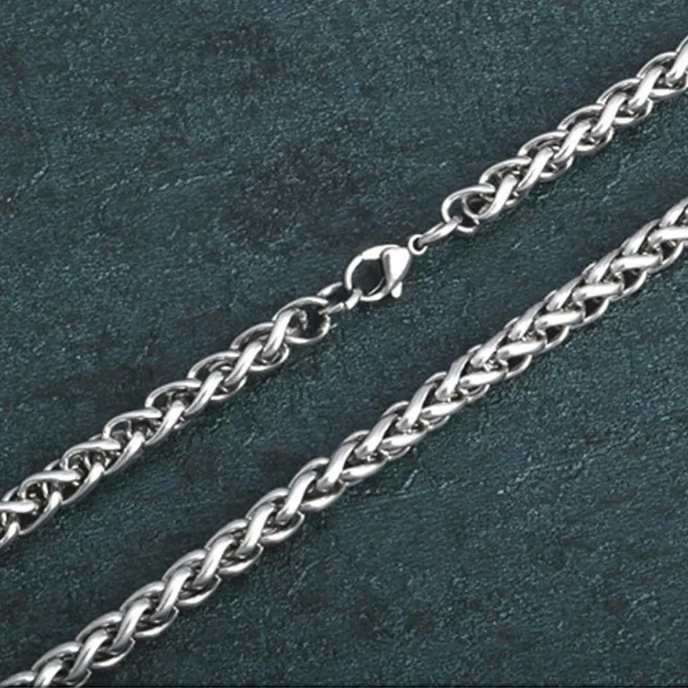 Цепочка-чокер Мужская из нержавеющей стали с посеребренным покрытием | Украшения