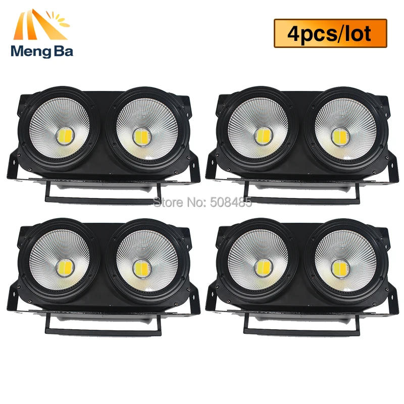 online 4 Pçs/lote 2*100w Led Cob Blinder Luz 2 Olhos Palco Led Audiência Luz Para Palco
