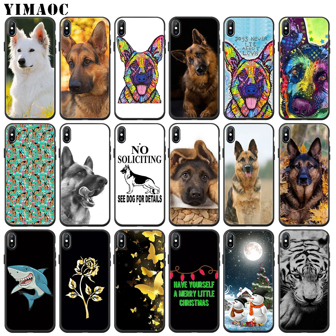 Мягкий силиконовый чехол YIMAOC для телефона с немецкой овчаркой iPhone 11 Pro XS Max XR X 6 6S 7 8