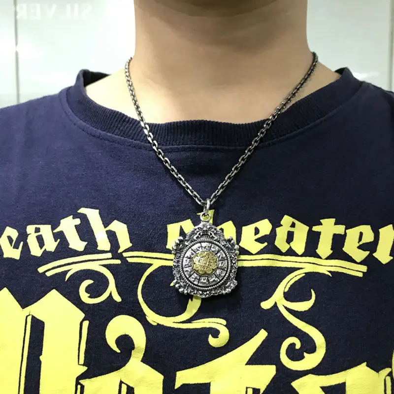 100% Подвеска из настоящего серебра аксессуары для мужчин фирменное ювелирное