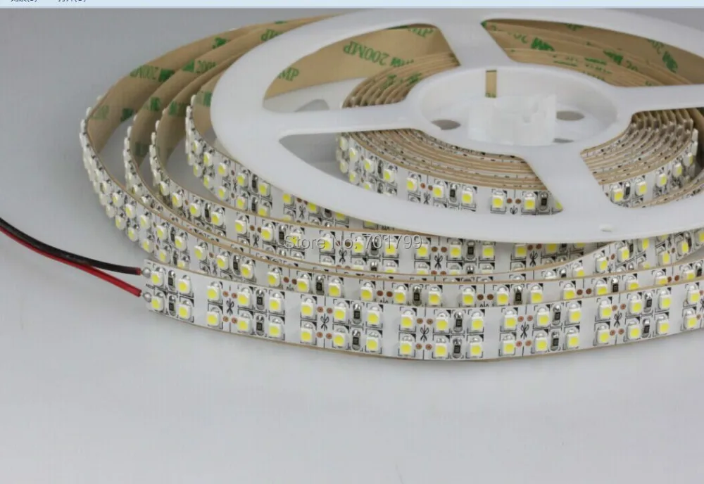 5 м 240 светодиодов/м двухрядный IP33 3528 SMD 12В гибкий свет белый/теплый
