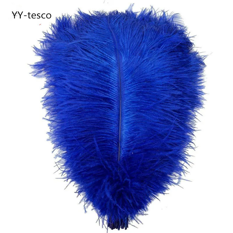 YY tesco 10 шт./лот Королевский синий страусиные перья для рукоделия 15 75 см