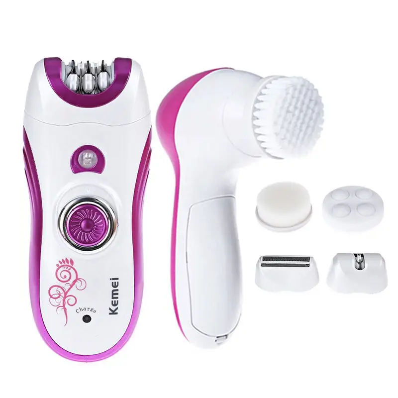 Kemei Lady 6 в 1 Многофункциональный Эпилятор инструмент для чистки лица